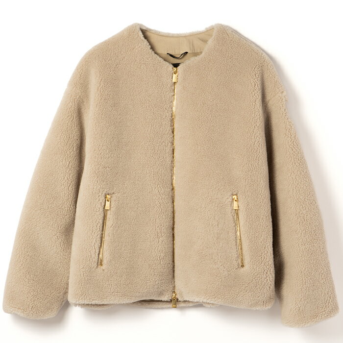 タトラス TATRAS ジャケットILVA イルヴァ ボアブルゾン ノーカラー ジップアップ オーバーサイズ ショート丈 アウター LTAT24S4007 0007 27のサムネイル