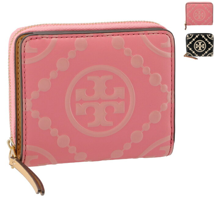 トリーバーチ 二つ折り財布 レディース トリーバーチ TORY BURCH 財布 二つ折り Tモノグラム コントラスト エンボス バイフォールド ウォレット 二つ折り財布 146179 0153【PU_CA】