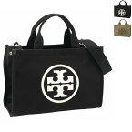 トリーバーチ TORY BURCH トートバッグ スモール ELLA TOTE コットンキャンバス エラトート ダブルTロゴ ショルダー 153381 0001 【2023AW】