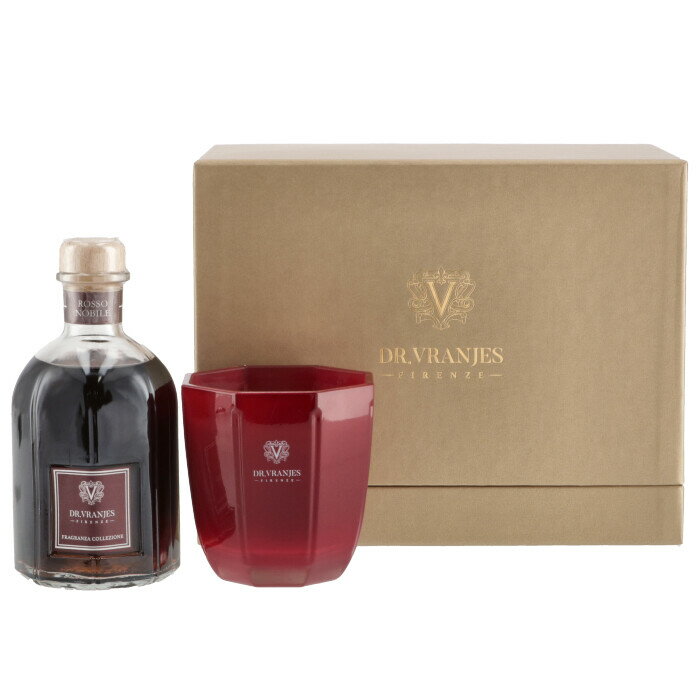 ドットール ヴラニエス 250ml 200G ROSSO CANDLE GIFT BOX ギフトセット ロッソノービレ(ROSSO NOBILE) リードディフューザー ルームフレグランス キャンドル