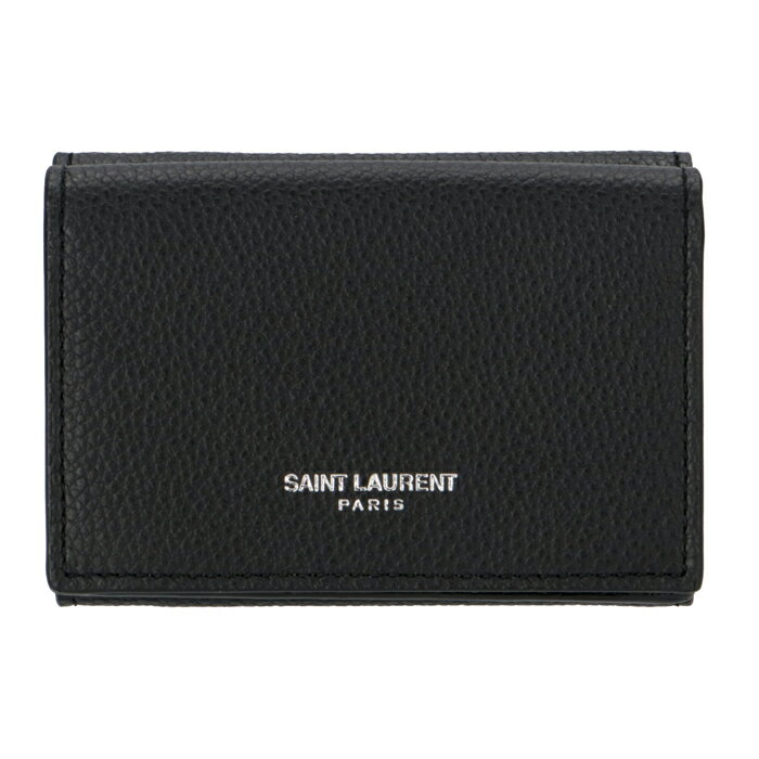 サンローラン パリ SAINT LAURENT PARIS 財布 レザー ミニ財布 SAINT LAURENT PARIS 三つ折り財布 ブラック 459784 B680N 1000