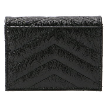 サンローラン パリ SAINT LAURENT PARIS 財布 二つ折り ミニ財布 キルティングレザー モノグラム MONOGRAMME ブラック 668290 BOWA1 1000