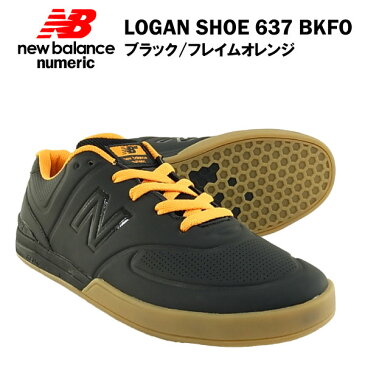 ニューバランス ローガン シュー 637 ブラック/フレイムオレンジ ヌメリック スケート スケーター (NEW BALANCE LOGAN SHOE NUMERIC 637 BKFO スニーカー シューズ)