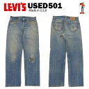 USED Levis 501 M[ W34~L33 (W78cm~L73cm) MADE IN USA [[oCX 00501] yCOAUSEDiz yX ؂z