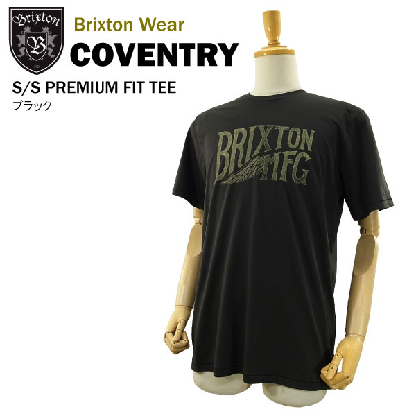 ブリクストン コベントリー S/S プレミアム フィット Tシャツ ウォッシュドブラック (Brixton COVENTRY S/S PREMIUM FIT TEE) 