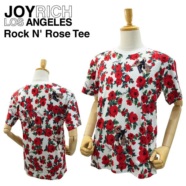 ジョイ リッチ ロックンローズ Tシャツ ホワイト (JOY RICH ROCKN 039 ROSE TEE 男性用 女性用 メンズ レディース ユニセックス ジョイリッチ) 【閉店 売り切り】