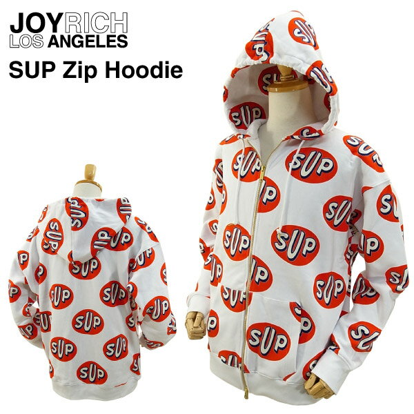 ジョイ リッチ SUP ジップフーディー ホワイト (JOY RICH SUP ZIP HOODIE 男性用 女性用 メンズ レディース ユニセックス ジョイリッチ) 【閉店 売り切り】