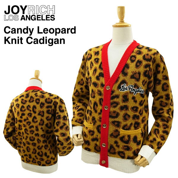 ジョイ リッチ キャンディー レオパード ニットカーディガン レオパード (JOY RICH CANDY LEOPARD KNIT CARDIGAN 男性用 女性用 メンズ レディース ユニセックス ジョイリッチ) 【閉店 売り切り】