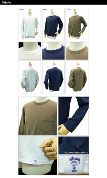 ステューシー デラックス シンプル L/S ポケットクルー ロンT (STUSSY DELUXE SIMPLE L/S POCKET CREW L/S 長袖 Tシャツ) 【あす楽対応】【楽ギフ_包装】【あす楽_土曜営業】