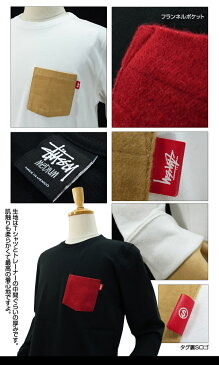 ステューシー フランネルポケット L/S クルー ロンT (STUSSY FLANNEL POCKET L/S CREW 長袖 Tシャツ) 【あす楽対応】【楽ギフ_包装】【あす楽_土曜営業】【MNFA_DL】