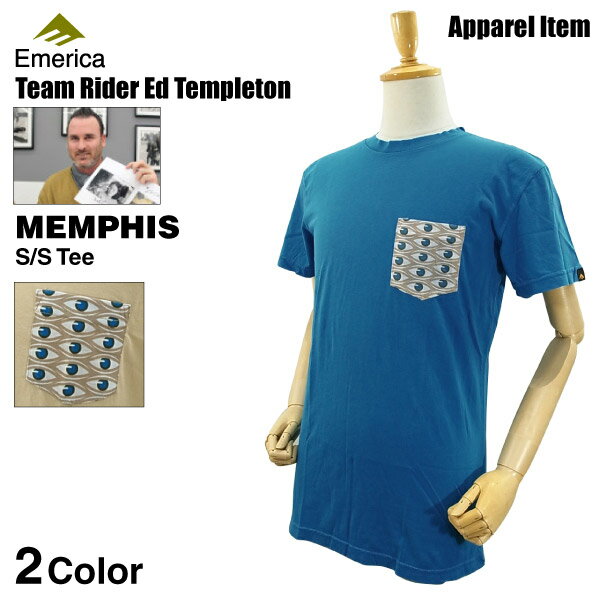  エメリカ エド・テンプルトン メンフィス S/S Tシャツ スケート スケーターウエア (Emerica MEMPHIS S/S TEE ED TEMPLETON) 