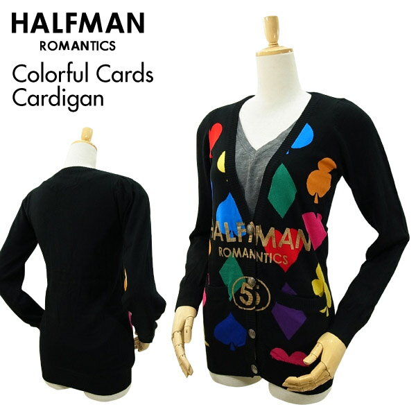 n[t} Jt J[h J[fBK ubN (HALF MAN COLORFUL CARDS CARDIGAN fB[X p) yX ؂z