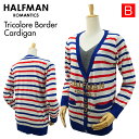 ハーフマン トリコロール ボーダー カーディガン マルチ (HALF MAN TRICOLORE BORDER CARDIGAN レディース 女性用) 