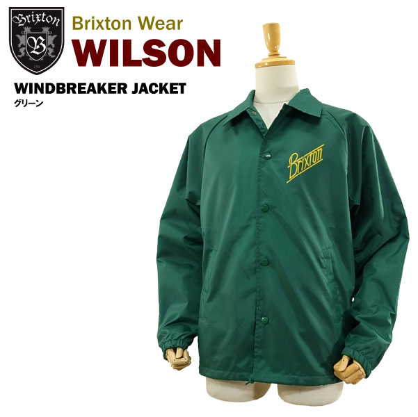 ブリクストン ウイルソン ウインドブレーカー ジャケット グリーン (BRIXTON WILSON WINDBREAKER JACKET) 【閉店 売り切り】