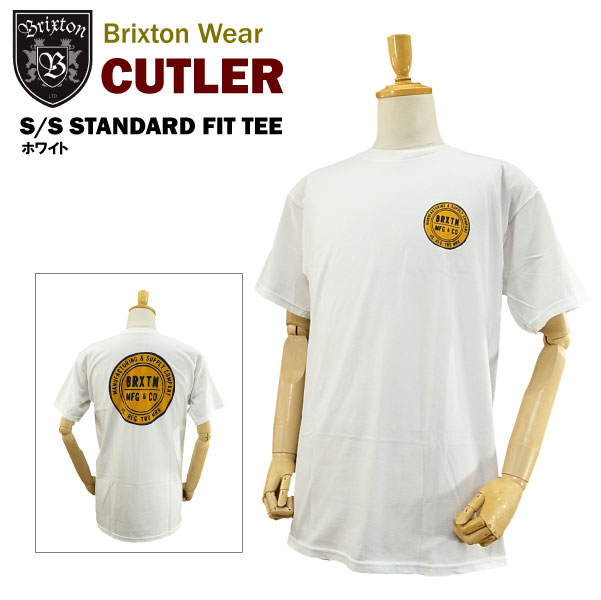 ブリクストン カトラー S/S スタンダード フィット Tシャツ ホワイト (Brixton CUTLER S/S STANDARD FIT TEE) 