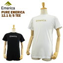  エメリカ ピュア エメリカ 12.1 S/S Tシャツ ラスト：ホワイト/ゴールド Lサイズ (Emerica PURE EMERICA 12.1 S/S TEE) 