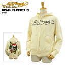 Gh n[fB[ Y x[VbN t[fB[ fX CY T[eB zCg (Men's Basic Hoodie DEATH IS CERTAIN ED HARDY EDHARDY Ghn[fB[) yX ؂z