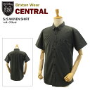 ブリクストン セントラル S/S ウーブンシャツ ヘザーブラック (Brixton CENTRAL S/S WOVEN SHIRT 半袖シャツ) 【閉店 売り切り】