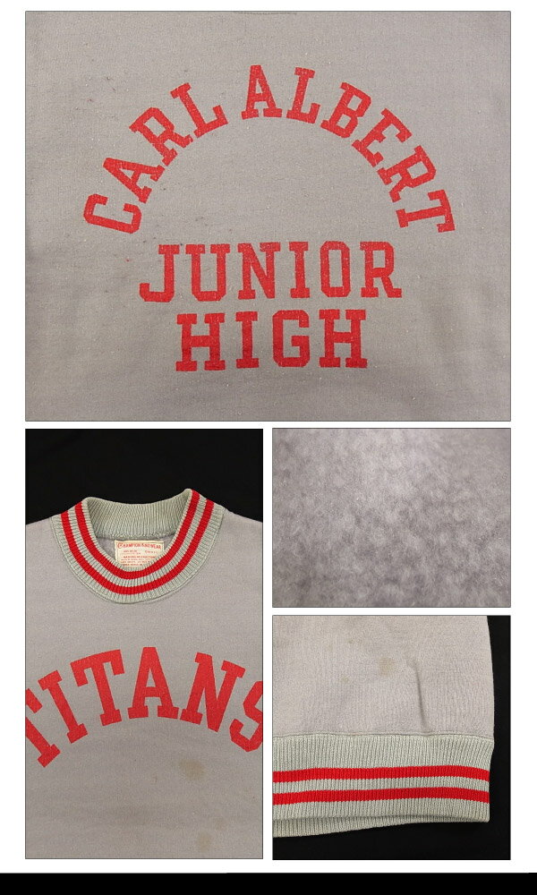 VINTAGE 60's チャンピオン ランナーズタグ スウェット グレー/size S[60's Champion Sweatshirt Runner's] 【あす楽対応】【楽ギフ_包装】【あす楽_土曜営業】【海外直輸入USED品】