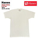 デッドストック 90's ヘインズ メンズ S/S Tシャツ ホワイト/XL(46-48)サイズ (Hanes) 【海外直輸入USED品】 【閉店 売り切り】