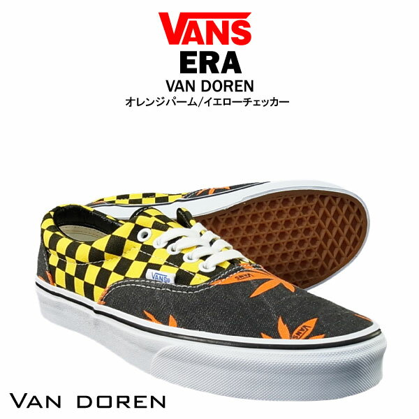 バンズ エラ ヴァン・ドーレン オレンジパーム/イエローチェッカー (VANS ERA VAN DOREN スニーカー シューズ) 【閉店 売り切り】