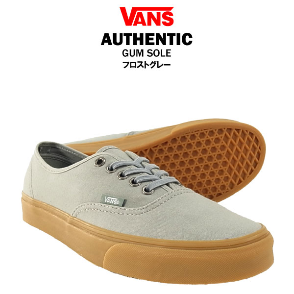 バンズ オーセンティック ガムソール ラスト：フロストグレー/27cm (VANS AUTHENTIC GUMSOLE スニーカー シューズ) 【閉店 売り切り】