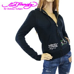 エド ハーディー ウーマン ベーシック イズ フーディー ブラック ローズ オブ デス 1 ブラック (Women Basic Is Hoodie BLACK ROSE OF DEATH 1 ED HARDY EDHARDY エドハーディー) 【閉店 売り切り】 その1