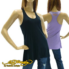 エド ハーディー ウーマンズ レーサー バック スイング タンク LKS ラブ キル スローリー (WOMAN RACER ABCK SWING TANK タンクトップ チュニック ED HARDY EDHARDY エドハーディー) 【閉店 売り切り】