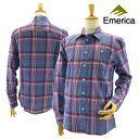 [ŃfEfbgXgbN] GJ h[ E[u `FbN Vc _XeB[u[ XP[g XP[^[ EGA[ (Emerica LUDLOW L/S WOVEN) yX ؂z