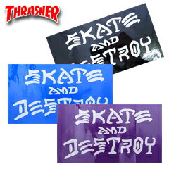 スラッシャー S.A.D (スケート アンド デストロイ) ステッカー Mサイズ(16cm×9cm) スケート スケーターグッズ (THRASHER Skate And Destroy Sticker) 【閉店 売り切り】