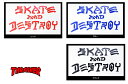 スラッシャー S.A.D (スケート アンド デストロイ) ステッカー Sサイズ(9cm×5cm) スケート スケーターグッズ (THRASHER Skate And Destroy Sticker) 【閉店 売り切り】