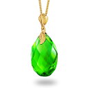 Amber by Mazukna 琥珀 ペンダントネックレス ティアドロップファセットカット カリビアングリーンアンバー カリブ産 上品なジュエリー ギフト 品質保証書付属 専用ジュエリーボックス付き アンバーバイマズクナ