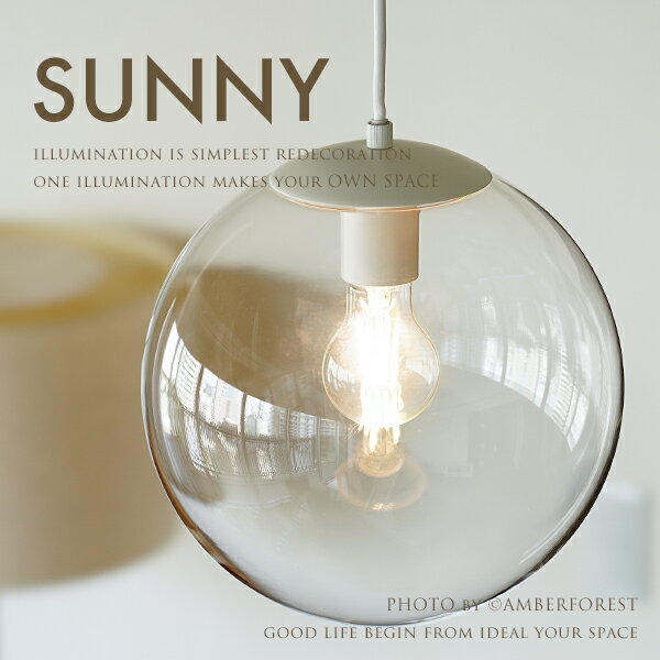 乐天商城 - SUNNY - ペンダント ライト ランプ 天井 間接 照明 W-7151 W-7152 Glass Ball 透明 クリアー トヨスター LED電球 LEDライト 付属