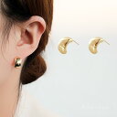 即納★ピアス 両耳用 ゴールド ワイド フープピアス 揺れる プチ 小さめ キャッチ 落ちない 銅 おしゃれ 樹脂 サージカルステンレス パールピアス 可愛い ...