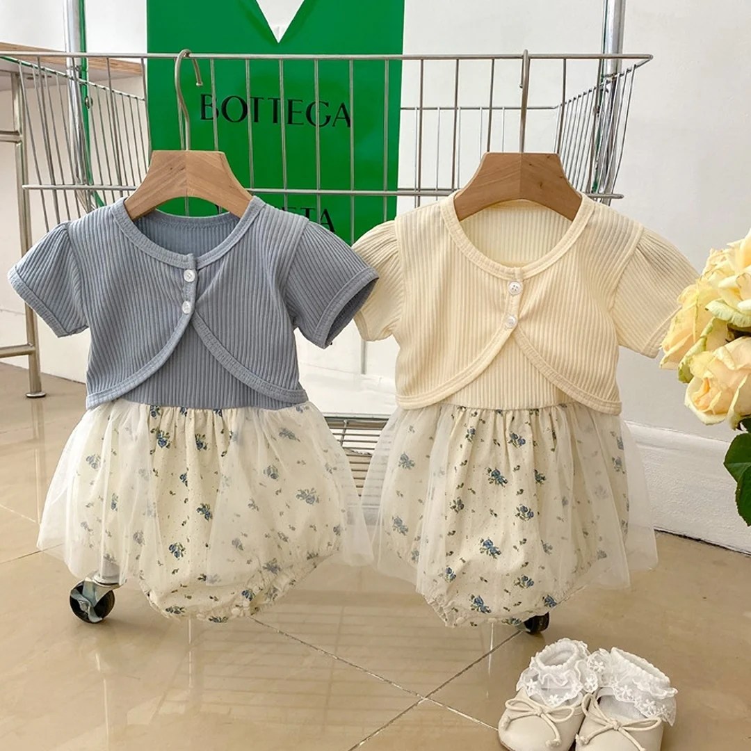 Rakuten - 【即納商品】 チュールフラワーロンパース 60cm〜90cm