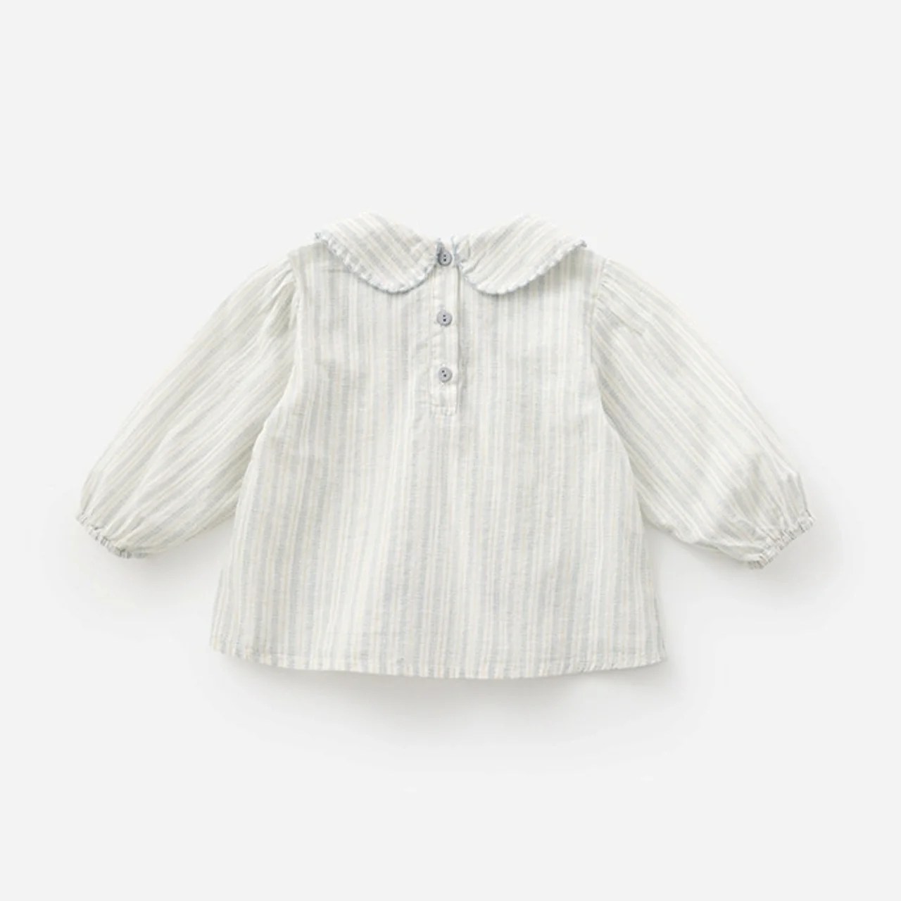 Amber mimi楽天市場店のブルーフラワーストライプトップス 70cm～100cm ベビー キッズ 女の子｜アングル3