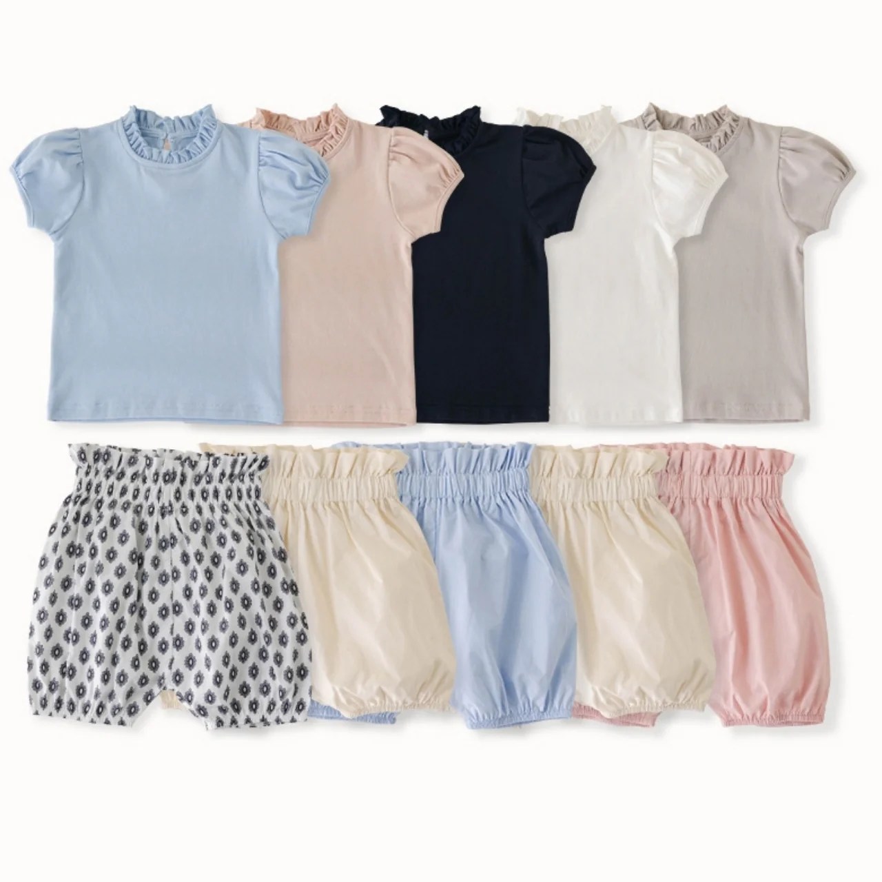 乐天商城 - フリルベーシックセットアップ 80cm~120cm ベビー キッズ 女の子