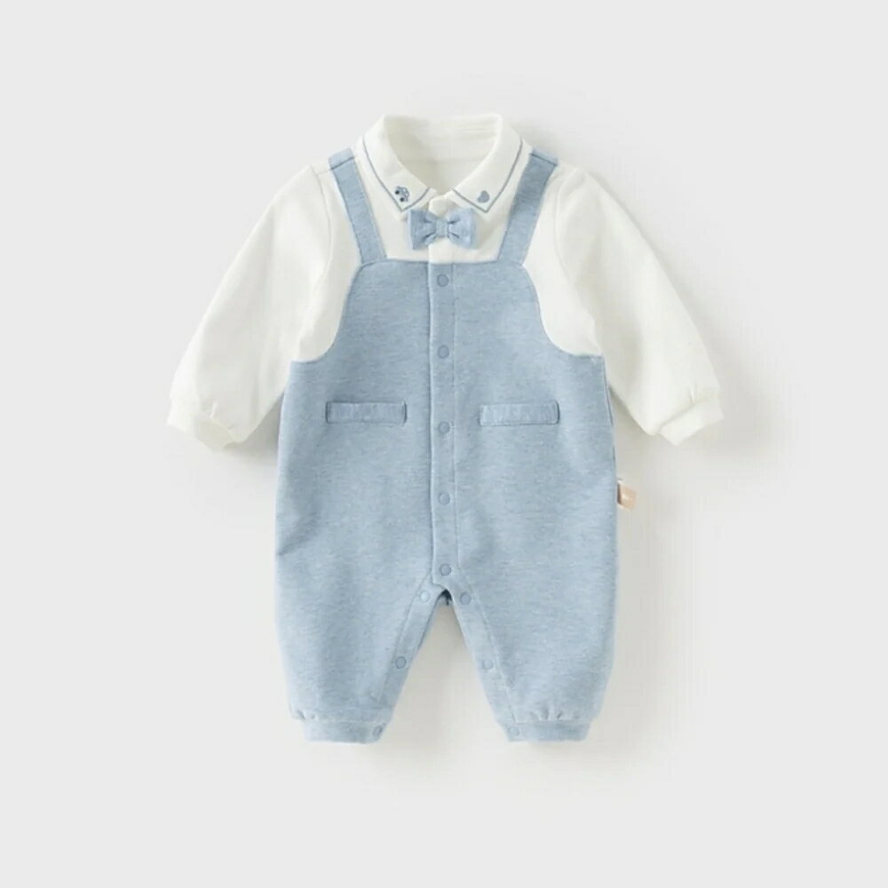Rakuten - Dave&bella スティッチングブルーロンパース 59cm～90cm ベビー服 男の子