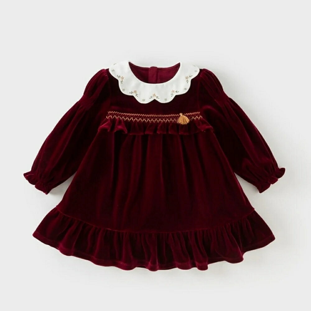 Dave&bella ベロアワンピース 70cm~140cm ベビー キッズ 女の子 発表会 記念日