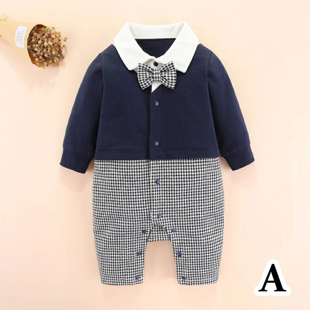 フォーマルチェックロンパース 60cm～80c...の紹介画像2