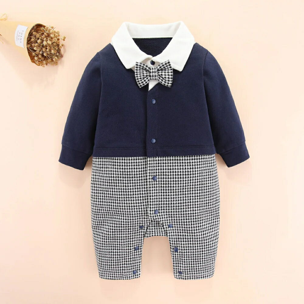 フォーマルチェックロンパース 60cm～80c...の紹介画像3