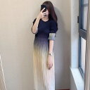 【マタニティ】 グラデーションコットンワンピース