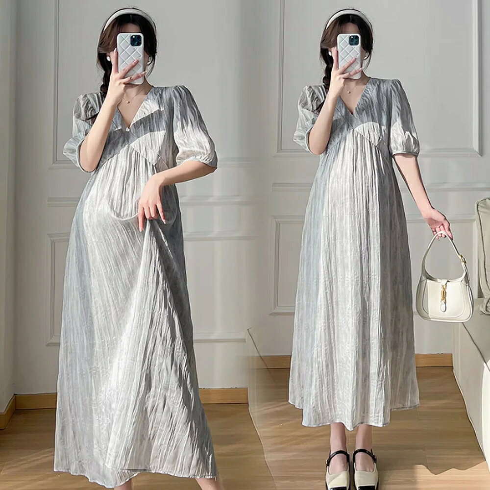 【マタニティ】 ニュアンスコットンワンピース M~4XL