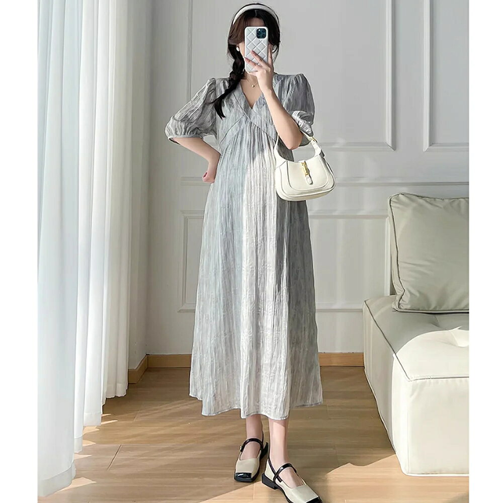 【マタニティ】 ニュアンスコットンワンピース M~4XL
