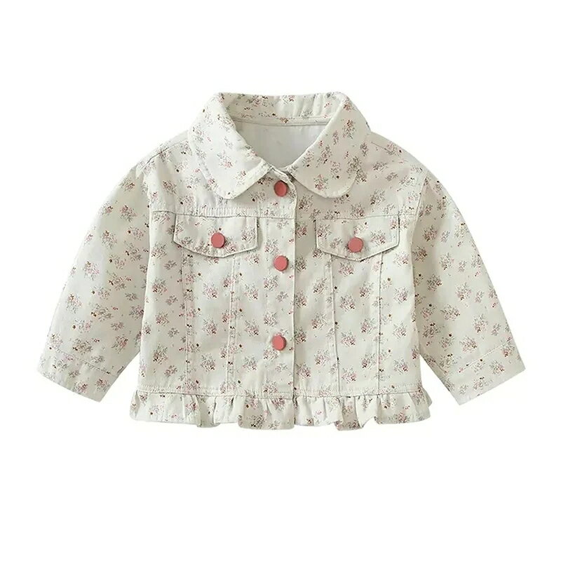 プチフラワーフリルジャケット 80〜120cm ベビー アウター 女の子