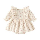 リボンコットンワンピース 59cm~90cm ベビー服 女の子