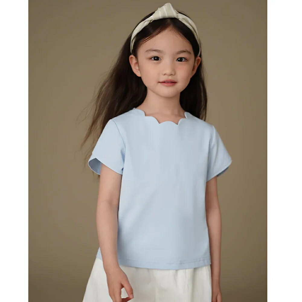 Rakuten - スカラップトップス 110cm~170cm キッズ 女の子