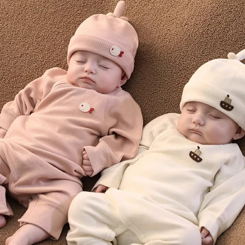 Rakuten - 【退院着にもオススメ】 あったか素材リブワンポイントロンパース 60cm