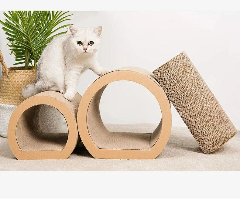 アンバーストアセレクトの猫用の引っかき板 高密度ダンボール紙 スクラッチボード トンネル 組み立て不要 遊び 猫の爪とぎ 昼寝 つめとぎ 猫ハウス 自由組み立て 休憩所 遊び 多頭飼い 【送料無料】猫爪とぎ 爪とぎ ダンボール 隠れる 猫のトンネル 猫爪研ぎ 隠れる 昼寝 猫 猫用品 段ボール 耐久性｜アングル3