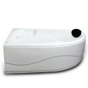 90x150cmカタナ形コーナーバスタブ浴槽右枕付き Ambest BA16F1 バスタブ 浴槽 風呂 排水付属 排水パイプ 簡単取付 据置タイプ 洋式 お湯保...